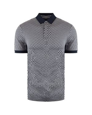 Emporio Armani Bedrukt Heren Navy Poloshirt