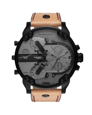 Diesel DZ7406 Mr. Daddy 2.0 Chronograaf Bruin Leer Herenhorloge