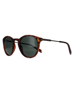Polaroid Ronde Unisex Matte Havana Groen Gepolariseerd PLD 2062/S