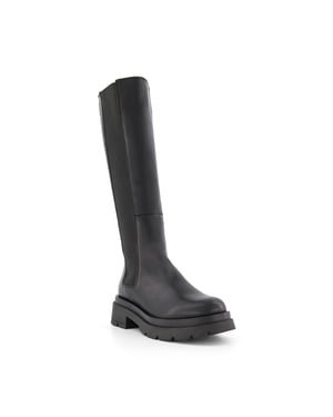 Dune Ladies TEMPAS Chunky-Sole Leather Knee-High Boots Tempas
