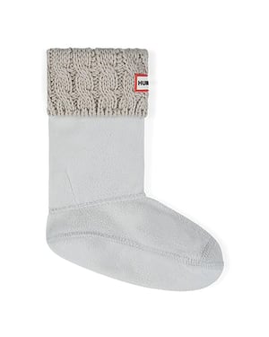 Hunter Original Cable Cuff Tall Kids Vita Stövelsockor