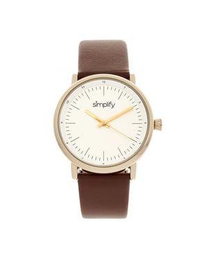 Vereenvoudig het 6200 horloge met leren band