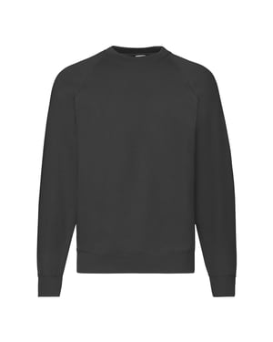 Fruit Of The Loom Mens Raglan Sleeve Belcoro® Sweatshirt (Black)