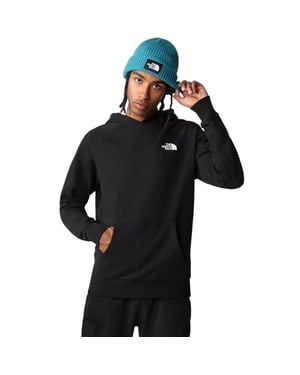 The North Face Mens Raglan Red Box Pullover Hoodie Black