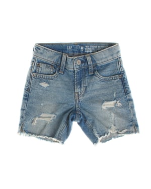 Loose high-waisted Bermuda shorts 600982 for girls