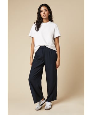 Petite Elasticated Waist Straight Leg Trouser