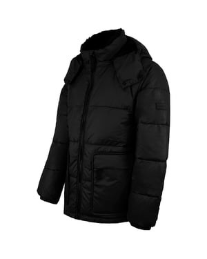 Hunter Interpid Mid Mens Black Puffer Coat