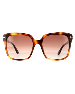 Tom Ford zonnebril Faye FT0788 53F Blonde Havana Brown Gradiënt