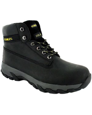 Stanley Mens Safety Boots Hartford Leather Lace Up black