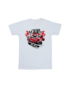 Disney Heren Cars Bliksem McQueen Collage T-shirt (Wit)