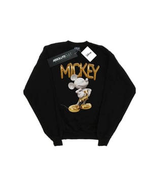 Disney Dames/Dames Mickey Mouse Gouden standbeeld Sweatshirt (Zwart)