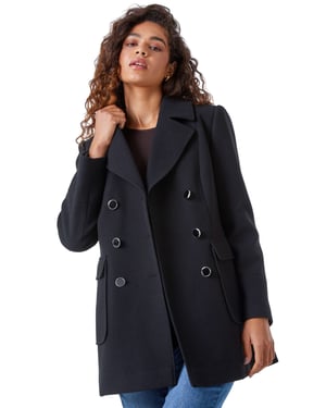 Double Breasted Longline Coat