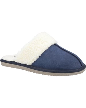 Hush Puppies Womens/Ladies Arianna Suede Slippers (Navy)