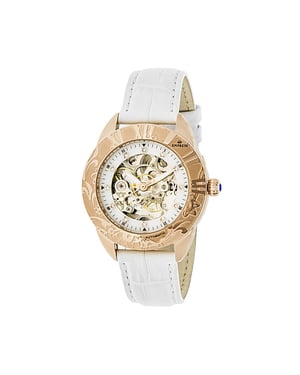 Keizerin Godiva automatisch MOP horloge met leren band