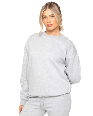 Enzo Womens Oversized Sweatshirt - Grey