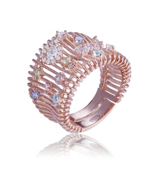 Orphelia Dames 925 Sterling Zilveren Ring - Roze ZR-7446