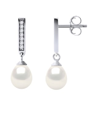 Oorbellen Joailerie Zoetwater Parels White Peren 6-7 mm 925