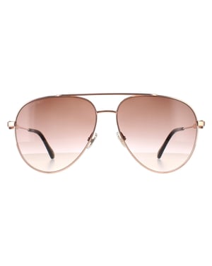 Jimmy Choo Aviator Womens Gold Copper Brown Gradient OLLY/S