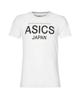 Asics Logo Heren Wit T-Shirt