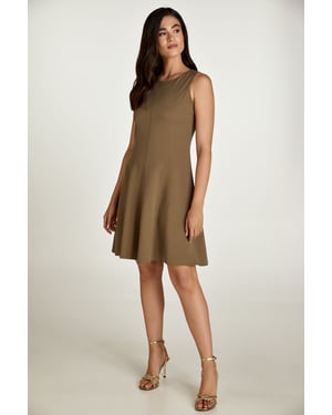 Olijfkleurige Cloche jurk