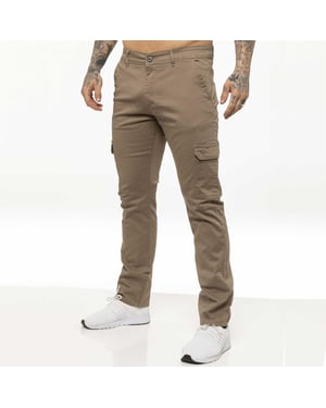 Enzo Mens Cargo Combat Chinos