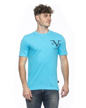 19V69 Italia Mens T-Shirt Light Blue Mike Turquoise
