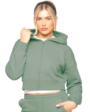 Enzo | Womens Crop Zip Hoodie