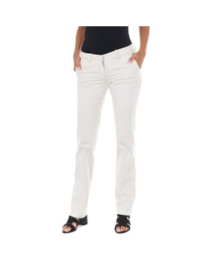 Lange Chinese broek met rechte zomen 70DBF0028-R123 vrouw