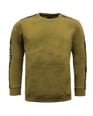 Supra Streeter Crew Neck Sweatshirt Olijf Heren Pullover Trui 102085 382 A38E