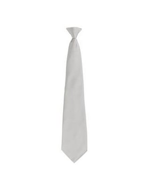 Premier Herenmode "Kleuren" Work Clip On Tie (Zilver)