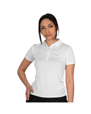 Island Green Dames/Dames Klassiek Micro Pique Golf Poloshirt (Wit)