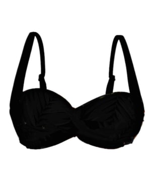 Twist Front Bikini Top Black
