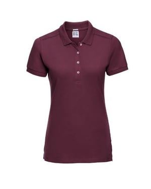 Russell Womens/Ladies Stretch Short Sleeve Polo Shirt (Burgundy)