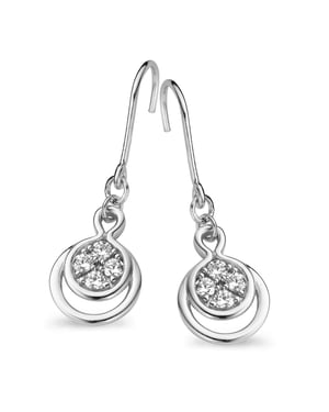 Orphelia Dames 925 Sterling Zilveren Oorhangers - Zilver ZO-5119