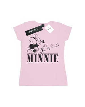 Disney Dames/Dames Minnie Mouse Kus Katoenen T-Shirt (Baby Roze)