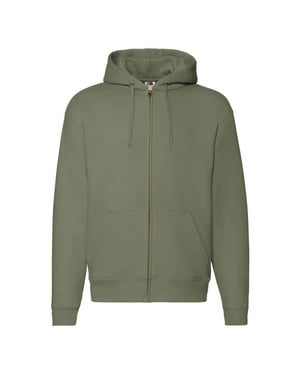 Fruit of the Loom Unisex Adult Premium Full Zip Hoodie (Klassieke Olijf)