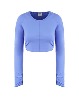 Gymshark Whitney Simmons Womens Blauwe Gewatteerde Top