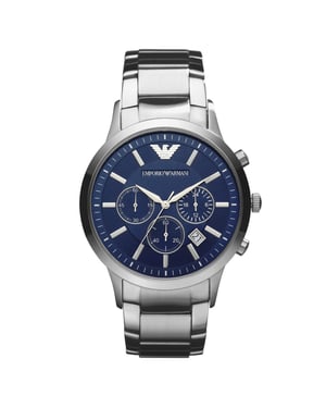 Emporio Armani Renato Heren Horloge Zilverkleurig AR2448