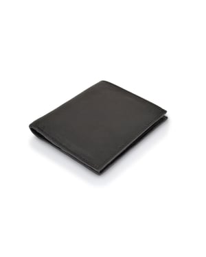 Woodland Leather Black 8 Credit Card Slot RFID Bi Fold Wallet