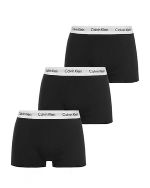 Calvin Klein Heren 3 Pack Boxer Briefs - Mid Rise - Zwart / Witte Band