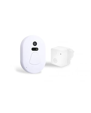 Wireless Smart Camera Doorbell White