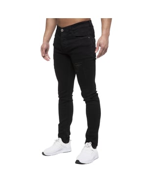 ETO | Mens Hyperstretch Jeans With Distress Effect