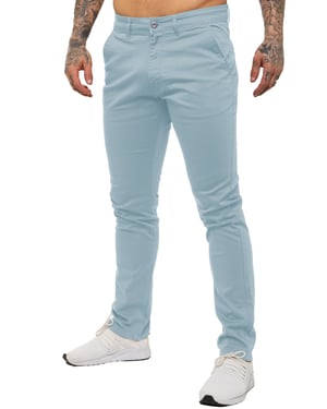 Enzo Mens Slim Fit Stretch Chinos