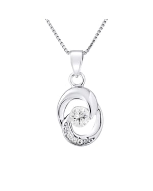 Fancy hanger zirkonium zilver 925 oxiden wordt geleverd met een ketting aangeboden