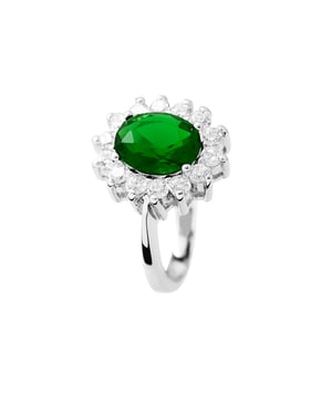Ring "Emerald" zilveren sieraden 925 - Kate