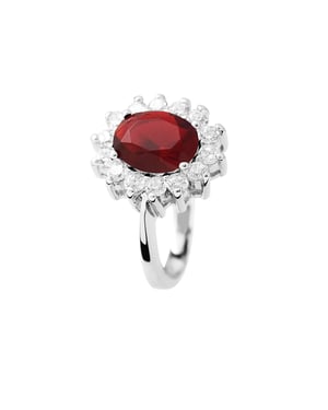 Ring "Ruby" zilveren sieraden 925 - Kate