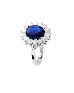 Ring "saffier" zilveren sieraden 925 - Kate