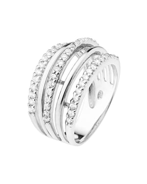 Ring 3 Ranges Prestige Zirkoniumoxiden en Silver 925 - Gala