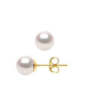 DIADEMA - Earrings - True Japanese Akoya Cultured Pearl - Quality AA+