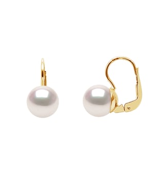 DIADEMA - Earrings - True Japanese Akoya Cultured Pearl - Quality AA+